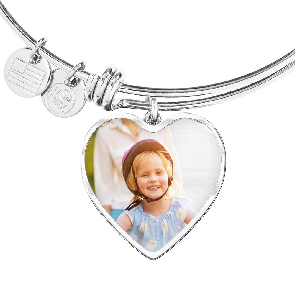 Heart Pendant Bangle